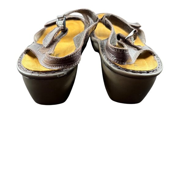 Naot Womens L9 Brown Leather Sandals Size 40 Made In Israel - Picture 7 of 7